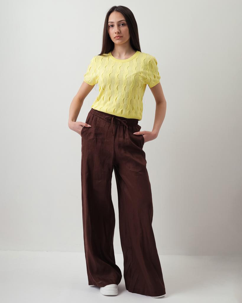 Брюки льняные Of White 4005 38 шоколад