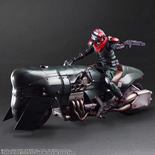 Final Fantasy VII Remake PLAY ARTS Kai Advanced Motorcycle Guard & Motorcycle Set PVC Painted Movable Figure