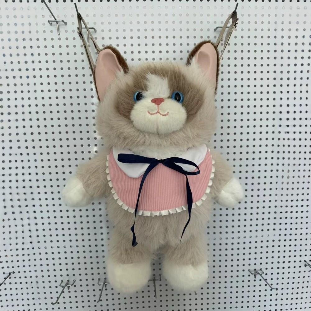 Simulated Ragdoll Kitten Shoulder Bag Cute Cartoon Cat Crossbody Bag Gift for Girlfriend