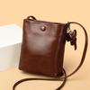 First Layer Cowhide Mini Tote Bucket Bag Women'S Casual Leather Women'S Bag Shoulder Messenger Bag