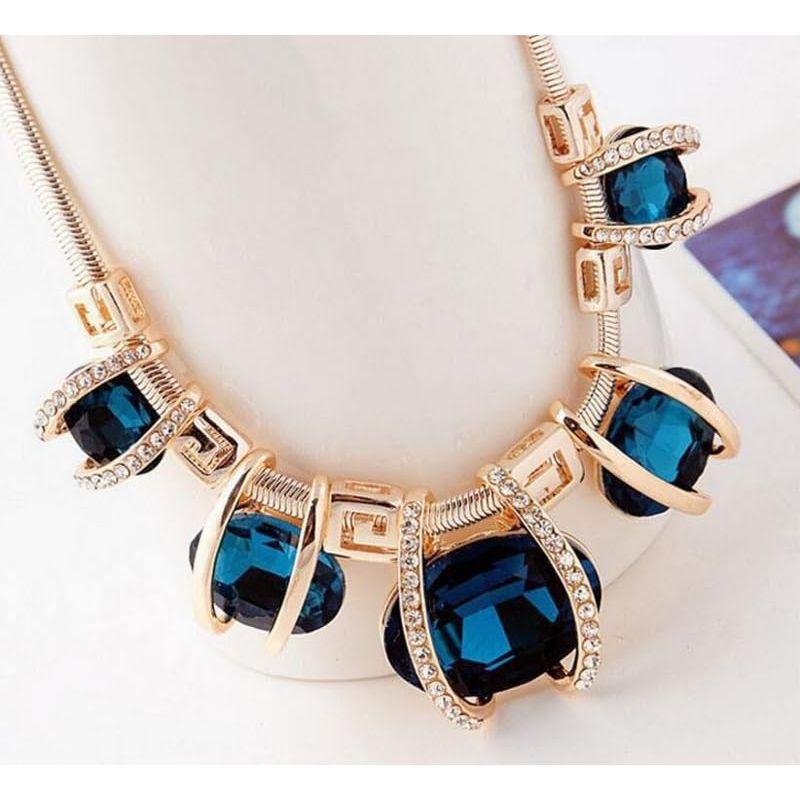 Colar Corrente Pingente de Cristal Chique e Moderno Inspirado em Celebridades de Design para Mulheres e Meninas