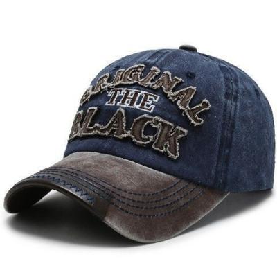 Baseballkappe mit Buchstabenstickerei, Retro-gewaschen, verstellbare Snapback-Kappe für Männer und Frauen, Frühling Sommer Sport Wandern Hip-Hop-Kappe