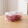 5xPortable Fruit Lunch Box for Students, Transparent Divided Food Container with Lid Picnics and