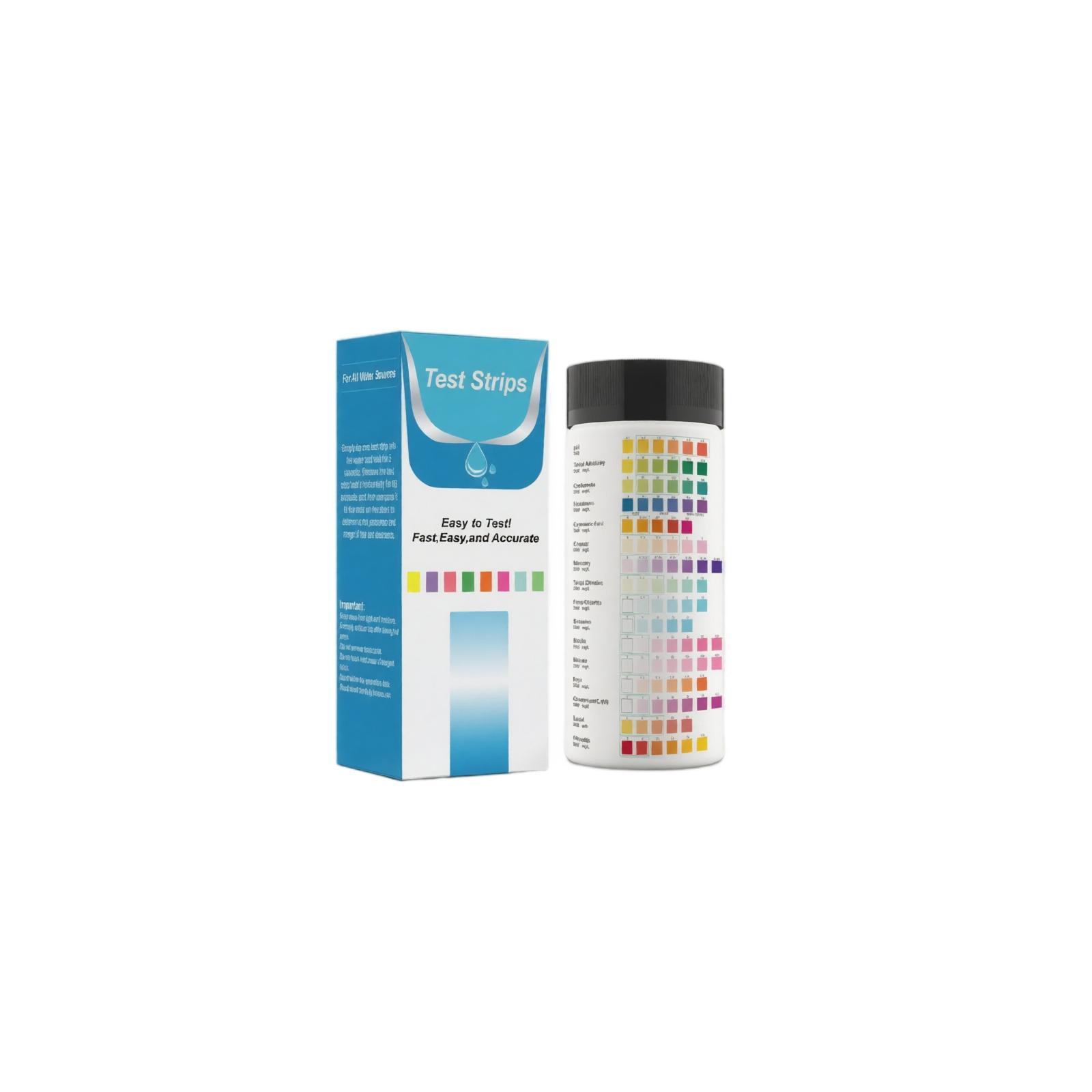 

16 in 1 Water Test Strips for Pool Spa Pond and Drinking Water Testing with Multi-Parameter Detection and Easy to Use Design for Accurate Results One Size
