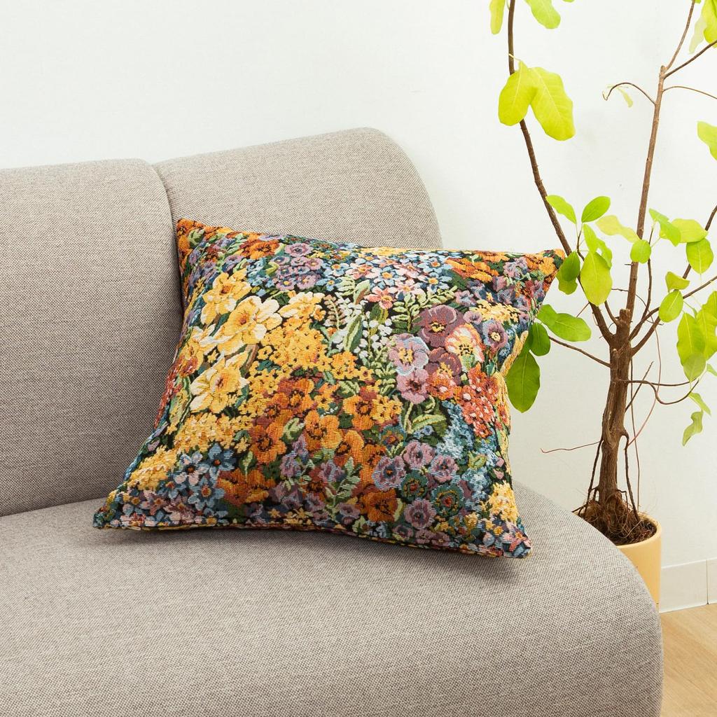 Astro 45x45cm Cover Gobelin Chair Interior Thick Floral Sofa Polyester Cotton Cover Cushion, (Cushion Set), Weave, Plush, Washable, All-Season, Back,