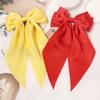 Fashion Hair Accessory For Women Teens Ribbon Fabric Oversized Bowknot Clip Perfect For Parties School Event