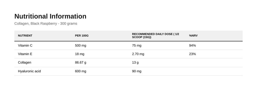 Collagen, Black Raspberry - 300 Grams