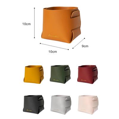 Nordische Schreibtisch Leder Aufbewahrungsbox Schmuck Schlüssel Präsentationsablage Make-up Organizer Behälter Bücher Pflanzen Halter Topf Zuhause