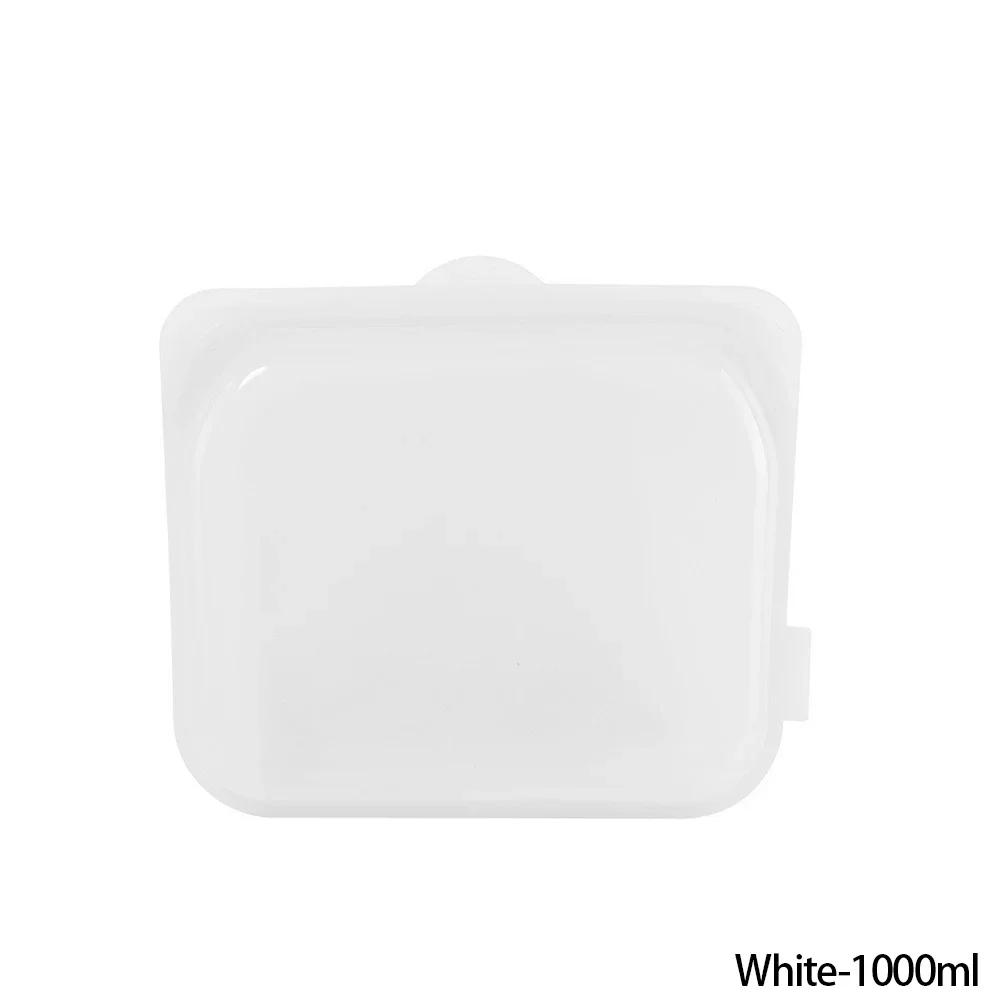 1 buc. Pungă Alimentară Reutilizabilă din Silicon, Container Alimentar pentru Congelator, Rezistent la Căldură, Etanș, Pungi pentru Păstrarea Prospețimii, Pungi de Sigilare pentru Sub-ambalare