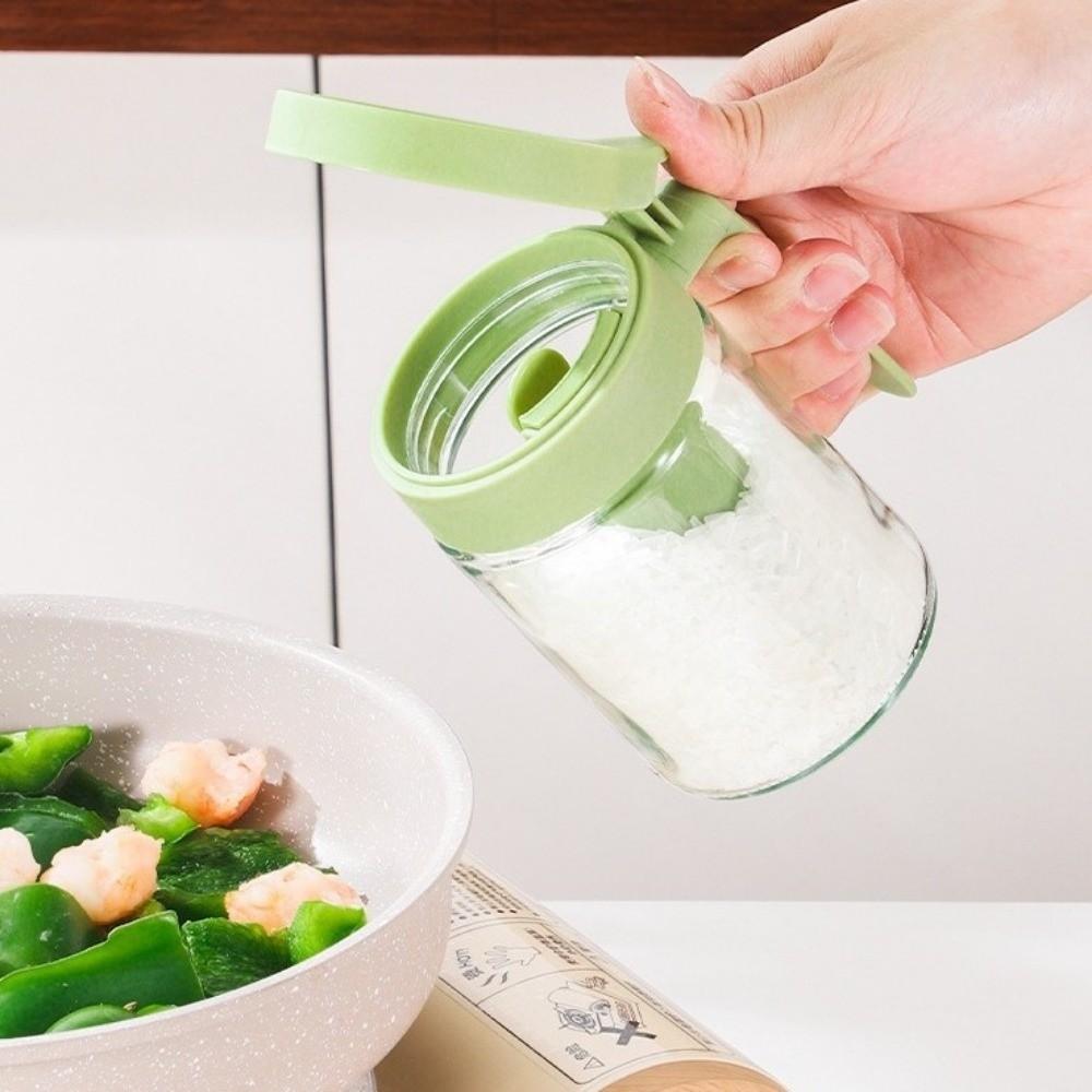 3PCS Sealed 2 In 1 Glass Spice Bottle Moisture-Proof Seasoning Jar  Cooking Accessories
