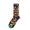 French Retro Abstract Oil Painting Mid-Calf Socks - Trendy Autumn/Winter High-Top Creative Combed Cotton for Women