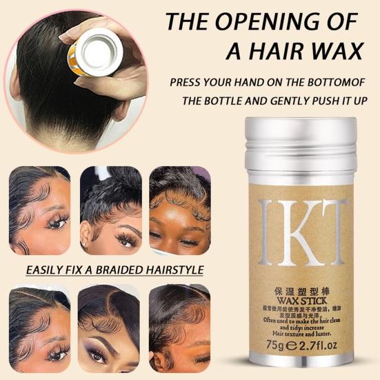 75g Hair Wax Stick Repair Nourish Damaged Unisex Styling Long Lasting Time-saving Wax Stick for Frizz Control