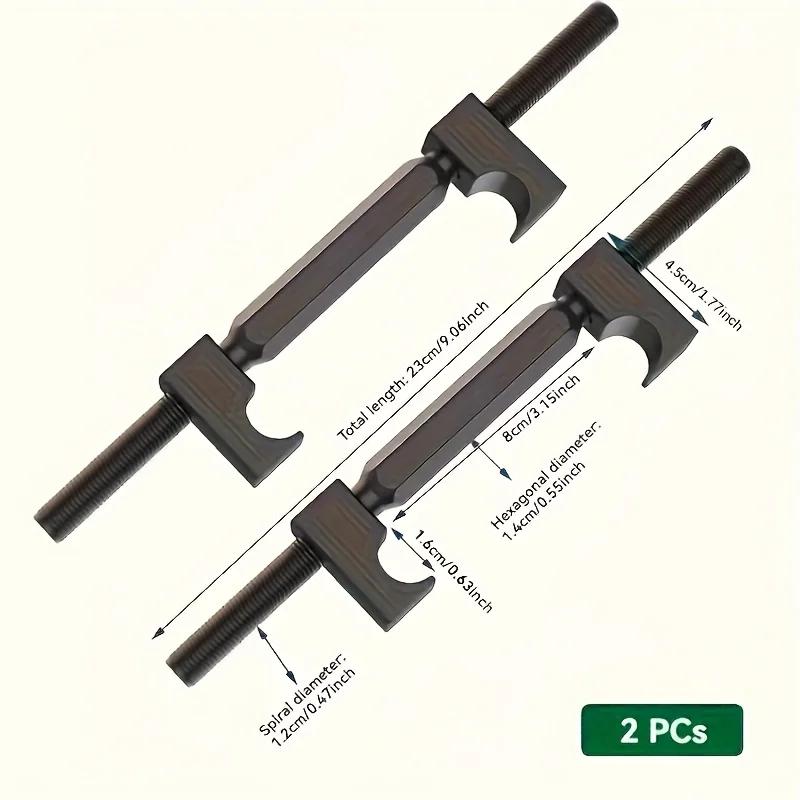 

2pcs Motorcycle Front Fork Spring Compressor Kit Forged Steel Manual Removal Tool for Suspension Repair