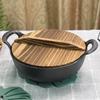 Double-Handled Cast Iron Pot for Stew and Soup, Coating-Free, Induction and Gas Compatible, Thickened Flat-Bottom Frying Pan.