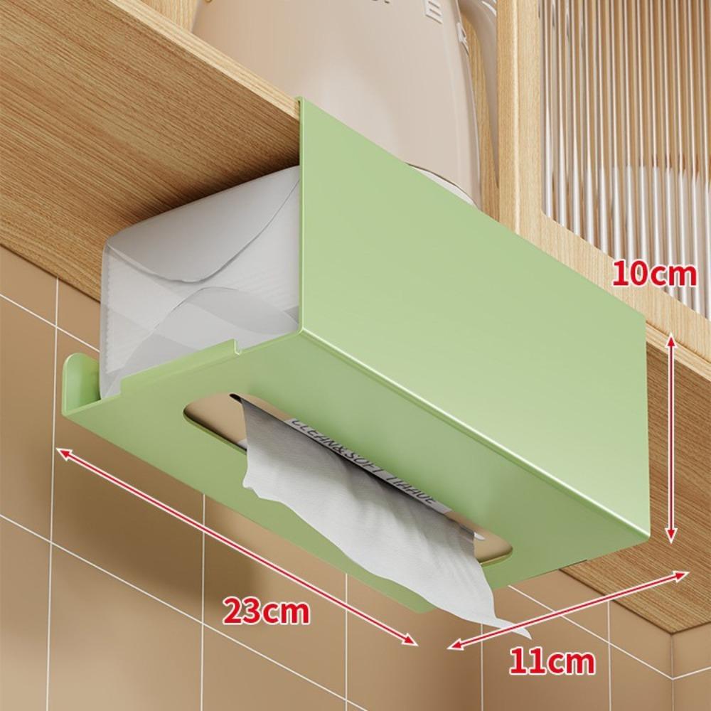 Moisture-proof Hanging Tissue Holder Punch-Free Paper Towel Rack  Kitchen Cabinet Doors