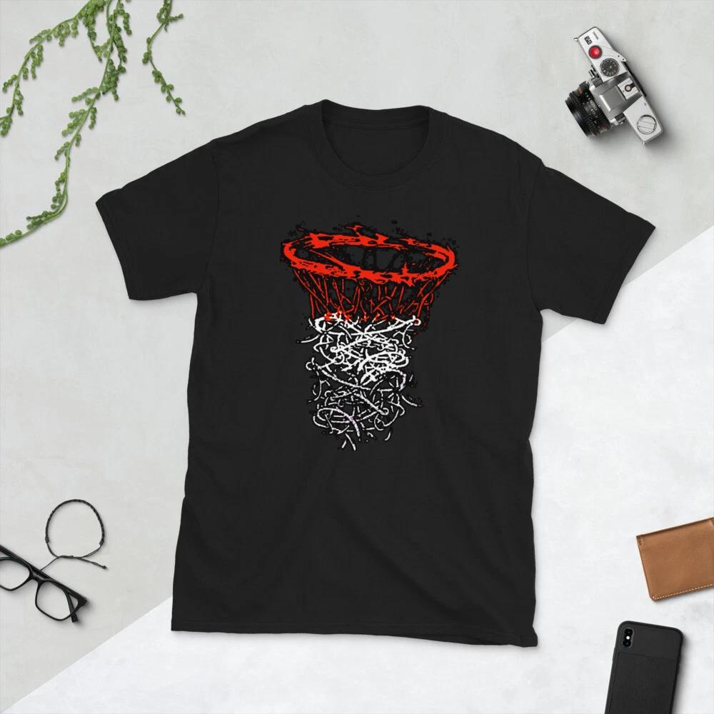 

БАСКЕТБОЛЬНОЕ КОЛЬЦО СЕТКА СПОРТ СТРАСТЬ КРУТОЙ ГРАФИЧЕСКИЙ UNISEX Футболка с коротким рукавом 2XL