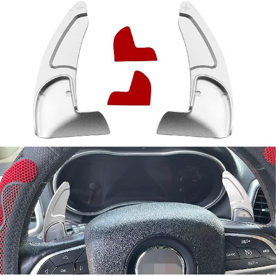 Steering Wheel Shift Paddle Extension Cover Compatible with Jeep Grand Cherokee 2014- Dodge Challenger Charger Durango RT and Scat Pack Extended