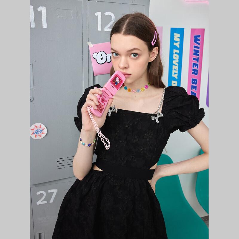 UNIFREE French Hepburn Style Jacquard Princess Dress L