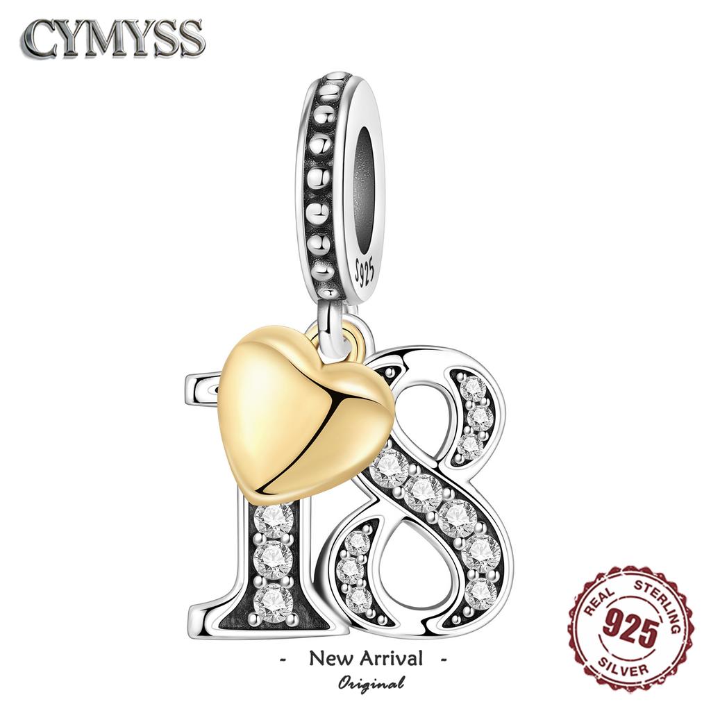 15th 16 18 20 21st Anniversary Birthday Wedding S925 Sterling Silver Charm Bead Pendant Fit Bracelet Necklace DIY Jewelry Gift