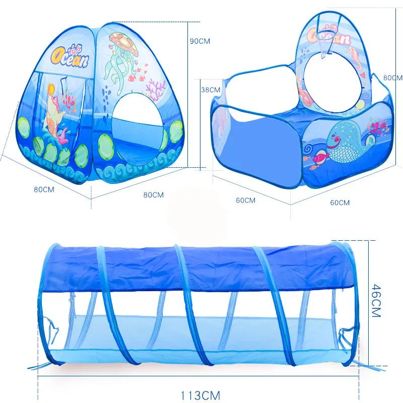 Kids Tent Ball Pool Balls Portable Baby Playground Playpen Children Large Pit with Tunnel Baby Park Camping Pool Baby Play House