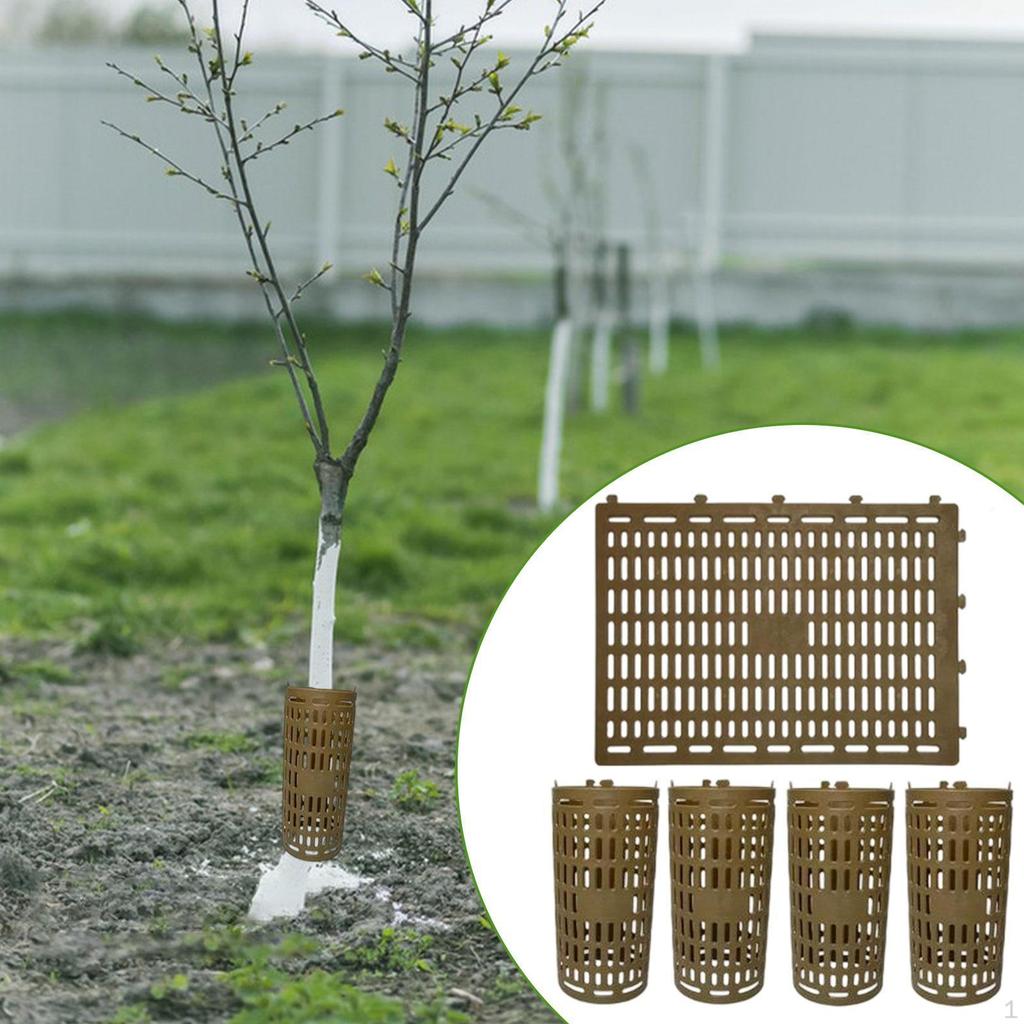 5 Pack Expandable Tree Trunk Protectors, Outdoor Protection for Garden, Porch, Lawn, Winter