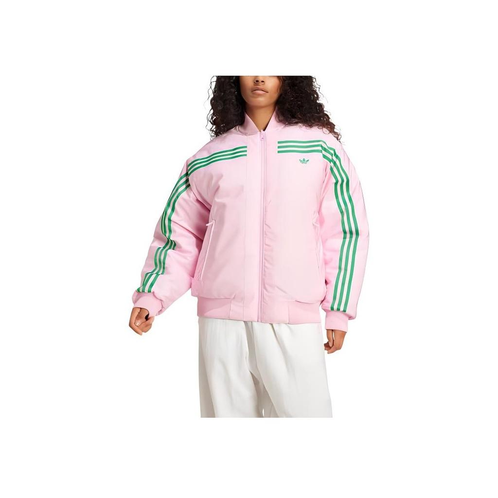 Adidas Originals All-Over Print Reversible Zip-Up Baseball Collar Pilot Long Sleeve Jacket Women jackets Multicolor JN7656