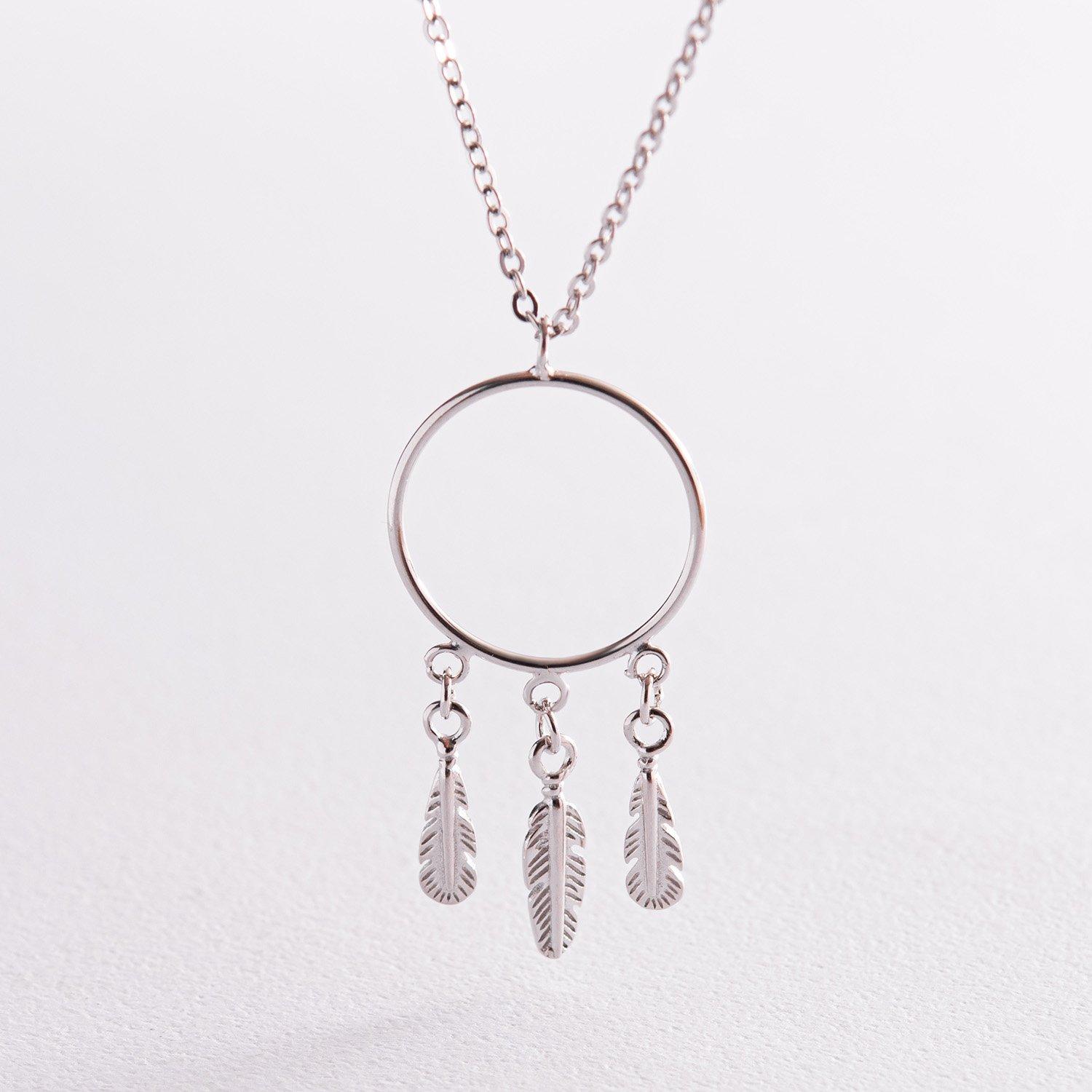 

Срібне кольє Перушки Oniks 40 срібний