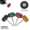 100pcs Scouring Pad Brush Nylon Abrasive Brush Fiber Grinding Sanding Head Buffing Polishing Wheel for Dremel Accessories Tools