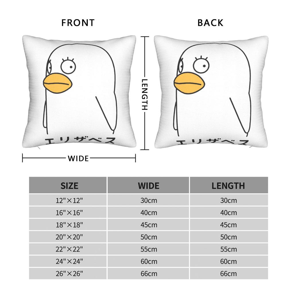 Elizabeth Gintama The Look Pillowcase Cushion Cover Decoration Gintoki Manga Katsura Kagura Duck Pillow Case Cover Seater Square
