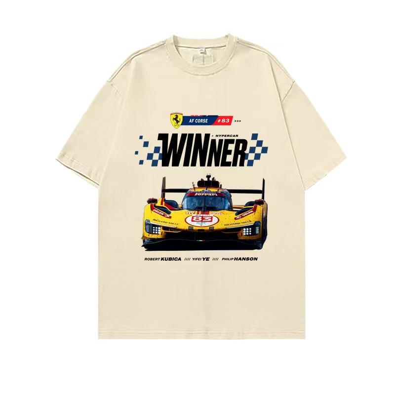 2025 Summer and Autumn Rally peripheral printed T-shirts loose outdoor cycling short-sleeved men's and women's tops