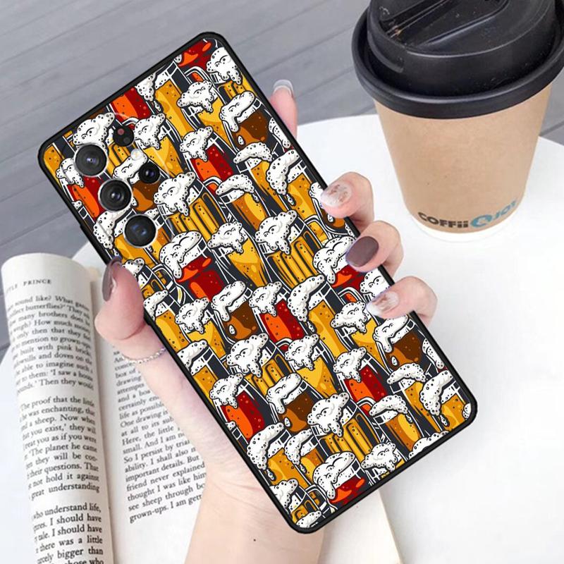 Alcohol Beers Drink Beer phone case Cover For Samsung Galaxy S24 S25 Ultra S21 S22 Ultra S10E Note 10 Plus Note 20 FE S23