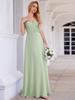 Ever-Pretty Women's A-Line Cross Back Sleeveless Pleated Chiffon Bridesmaid Dress With Embroidery Decoration