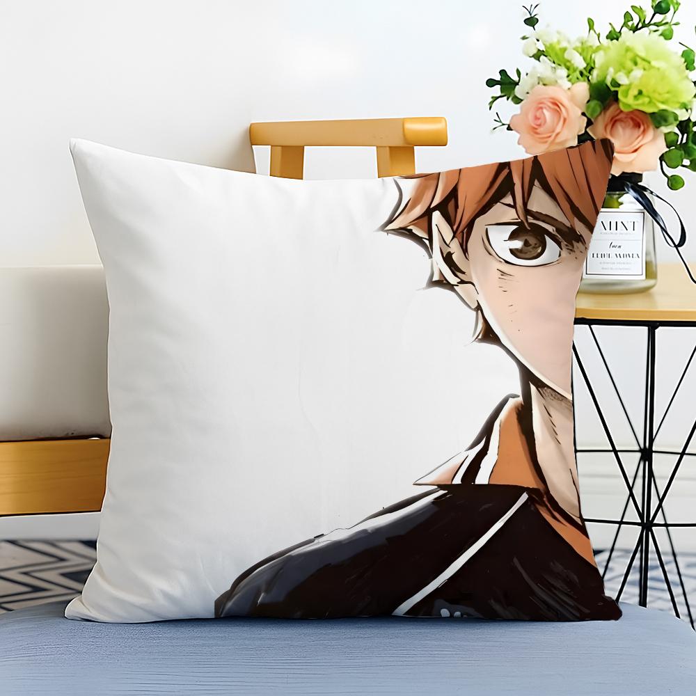 HHaikyuu Cushion Cover Washable Linen Pillowcase Soft  for Sofa Bed Cozy Home Room Decor