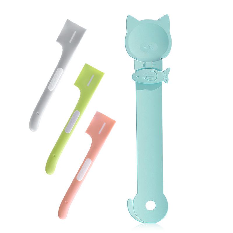 Auslaufsicherer Katzenfutterdosenöffner & Silikonlöffel-Set