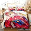 Anime Akai Haato Bedding Set Duvet Cover Bed Set Quilt Cover Pillowcase Comforter King Queen Size Boys Adult Bedding Set029