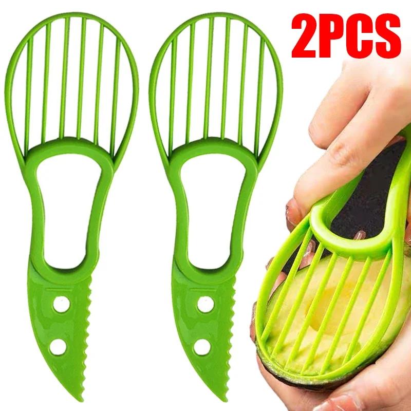 Avocado 3 In 1Slicer Shea Corer Butter Fruit Peeler Cutter Pulp Separator Plastic Knife Kitchen Vegetable Tools Kitchen Gadgets