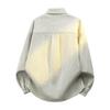 Men's Light Gray Oversized Button-Up Shacket, Casual Shirt Jacket with Chest Pocket, Streetwear Style for Daily Wear