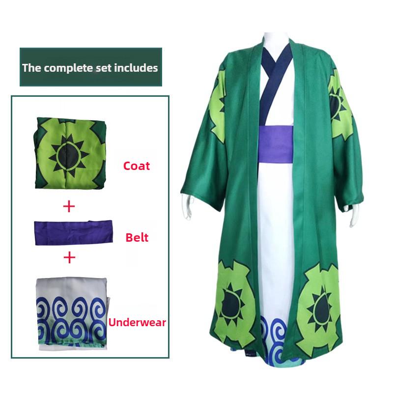 Fantasia Wano Country Roronoa Of Zoro Cosplay Kimono Anime Pirate Disfraz Costume Men Male Halloween Carnival Party Clothes