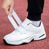 Herren Verstellbare Klettverschluss Leder Sneaker Freizeit Sportschuhe Weiße Sneaker Masculino Zapatillas Deportivas Tenis