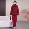 2025 Fleece-lined Windproof Two-Piece Set: Keeps Middle-aged and Elderly Moms Warm In Winter