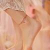 Elegant Copper Ankle Chain With Delicate Peach Blossom Bell Charm For Daily Wear Comfort Fit Accessory for Women