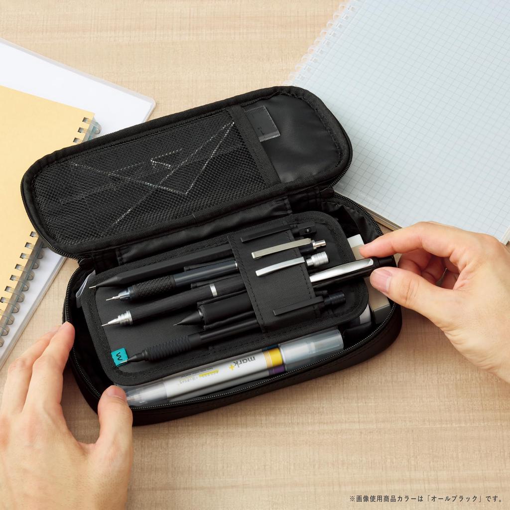 KOKUYO Webre Wave Holder Pencil All Case, Black, AMF-VBF340D