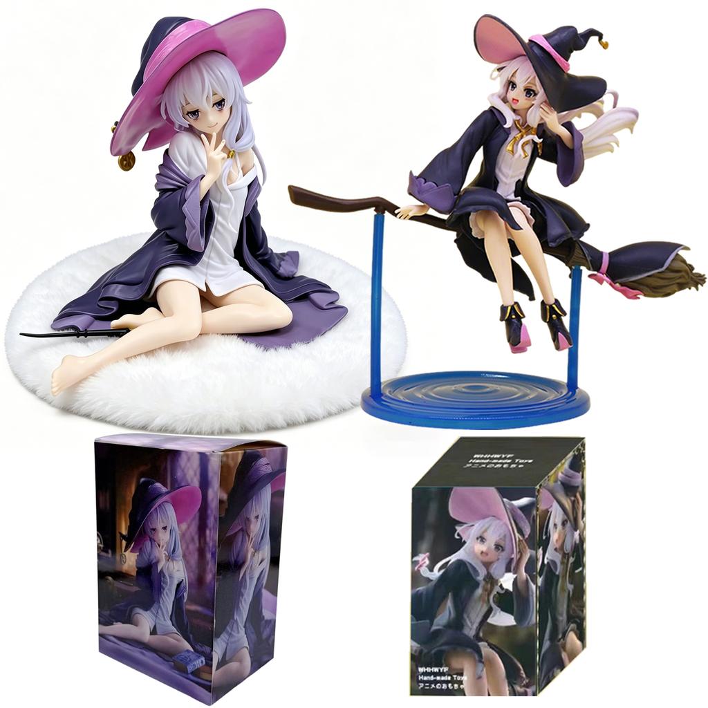 1-2 Stück Elaina Anime Figur Die Wandernde Hexe: Die Reise der Elaina~Entspannungsversion~ Actionfigur Hexe Figur Modell Spielzeug Geschenk