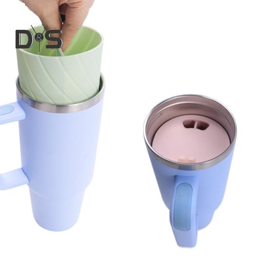 Silikonová vložka na šálky Separátor 2 v 1 pro 2 nápoje v 1 šálku Silikonový oddělovač potravinářské kvality Kompatibilní s 40 oz šálky Opakovaně použitelný oddělovač nápojů