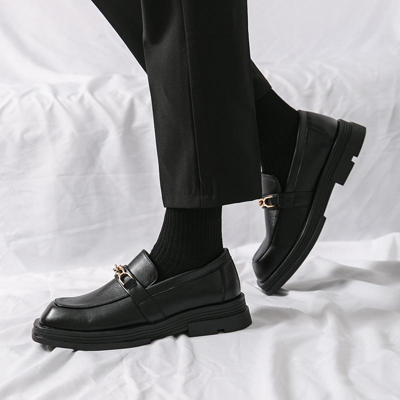 High-grade Loafers Handmade Man Design Casual Shoes  Men Office Flats Genuine Men Shoes Fashionable Thick Soled Shoes