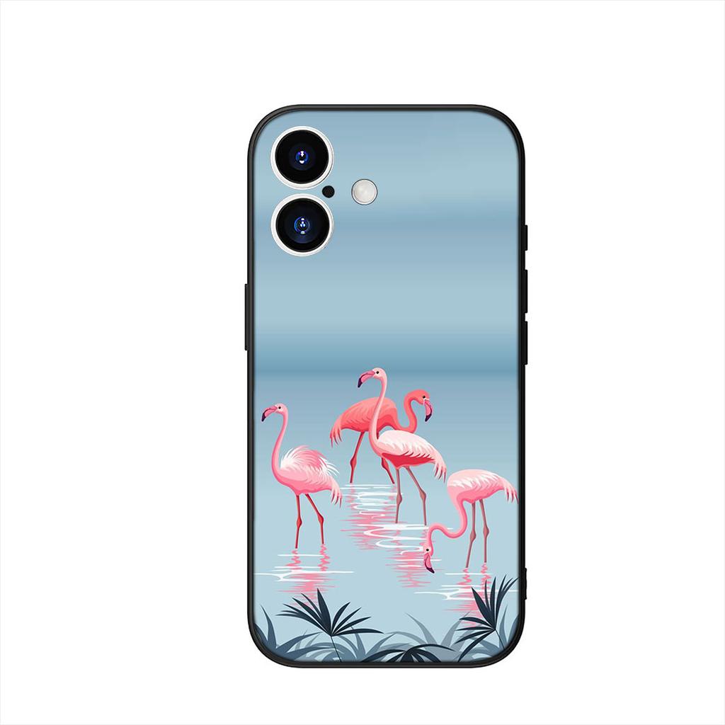 Flamingo Handyhülle Case für Apple iPhone 16 15 14 Plus 13 12 Mini 17 Pro Max + 16E Air 16+ ProMax Hülle