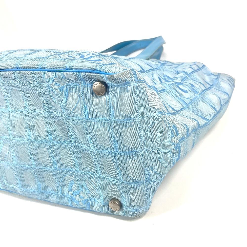 CHANEL A15991 New Travel Line MM Tote Bag Shoulder Bag Nylon jacquard / Leather