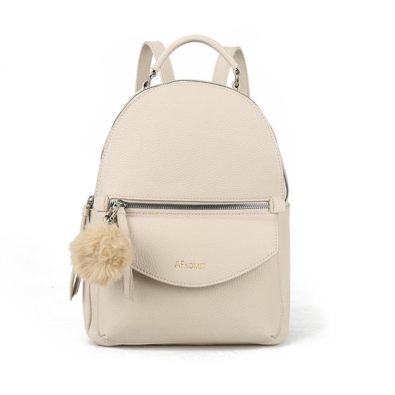 

Fresh and fashionable design leather backpack large capacity lychee pattern backpack high-end women s schoolbag світло-коричневого кольору