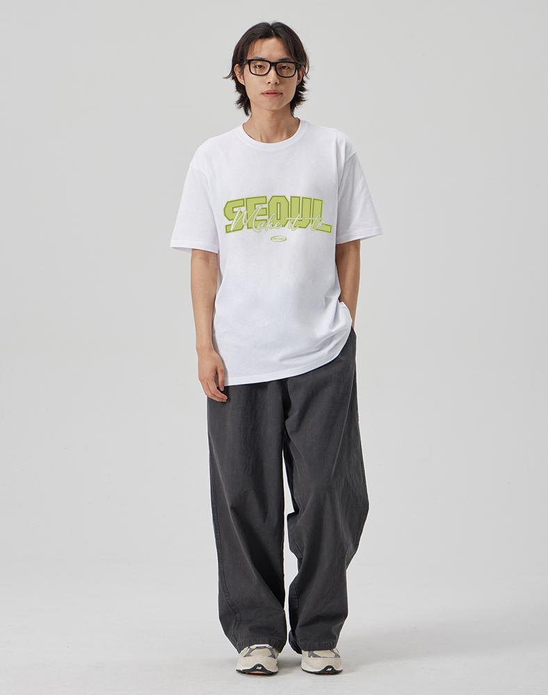 MAKEITTO [Seoul] Crew Neck Tee_White