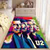 Colorful Abstract U2 Portrait Suitable As a Non-slip Mat for the Living Room or Bedroom Sofa